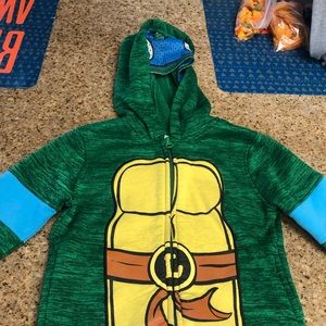 Ninja turtle hoodie Leonardo size 4t